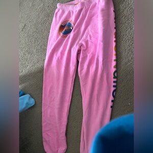 Aviator Nation pink logo sweatpants